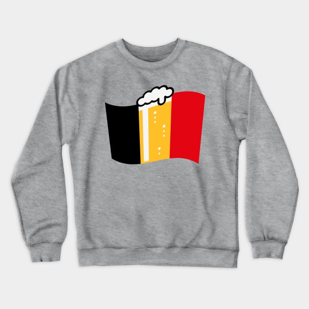 Belgium Beer Flag (Nation Of Beer / Beerland / 4C) Crewneck Sweatshirt by MrFaulbaum